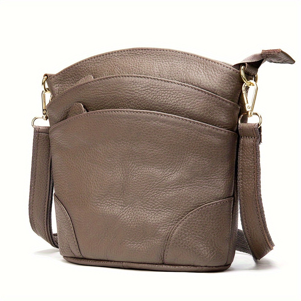 Premium Genuine Cowhide Leather Crossbody Bag for Women
