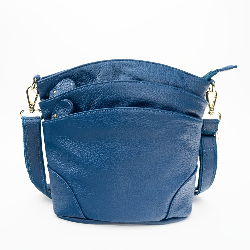 Premium Genuine Cowhide Leather Crossbody Bag for Women