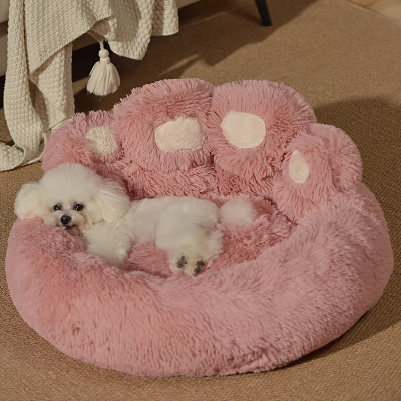 Ultra Soft Plush Pet Bed & Cozy Nest, Available In L, XL, 2XL, Non-Slip Dog & Cat Cushion, Furry Kennel, Perfect Holiday Gift Choice.