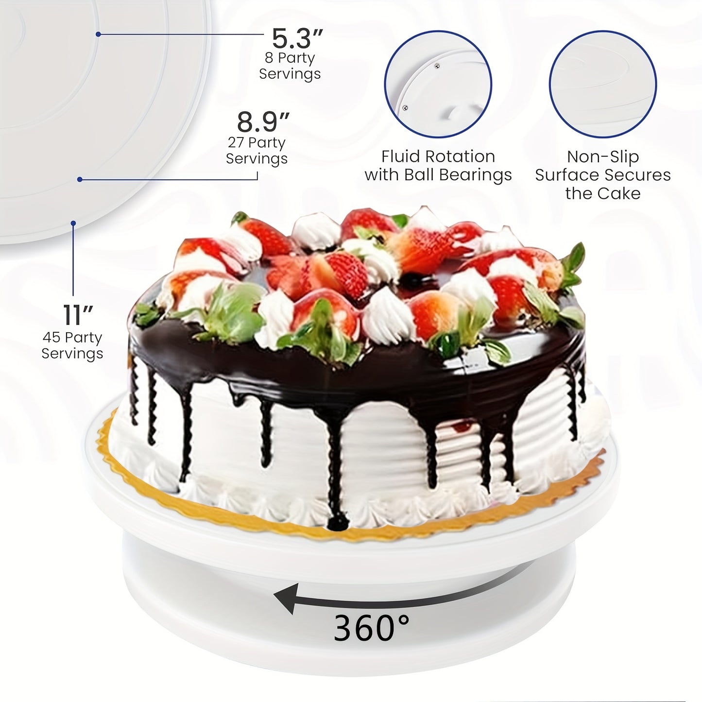 540pcs Cake Decorating Kit Baking Supplies with 4 Springform Pans Set Cake Decorating Supplies Rotating Turntable, Decorating Tools, Cake Baking Supplies Set for Beginners