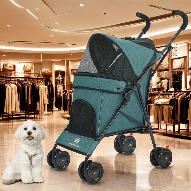 Umbrella Dog Stroller, Travel Portable Pet Stroller For Small Puppy Dogs & Cats, Up To 33 Lbs Only 7.8 Lbs Travel-friendly Pet Stroller