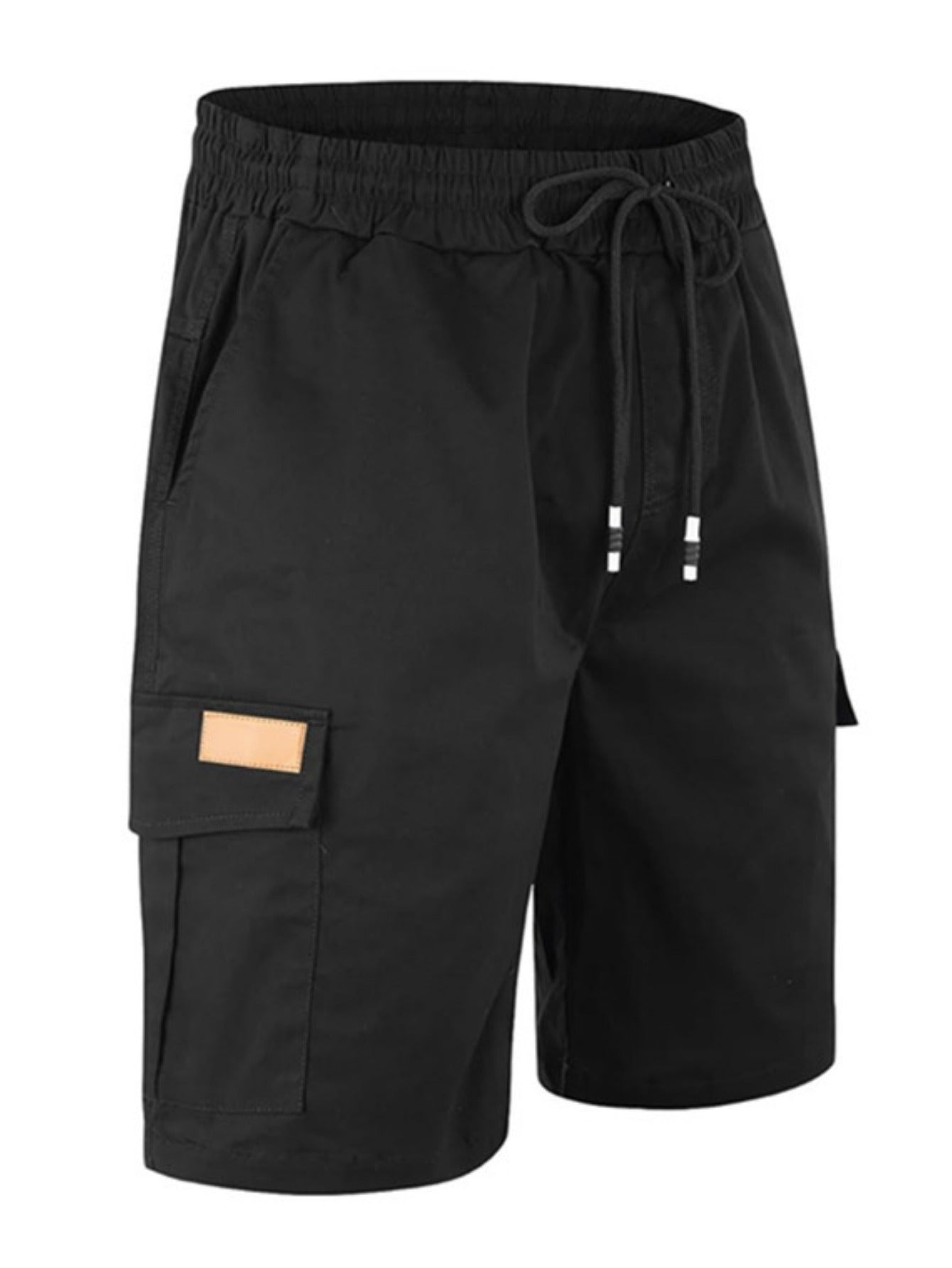 4 Pcs Men's Casual Twill Cargo Shorts Cotton Drawstring Stretch