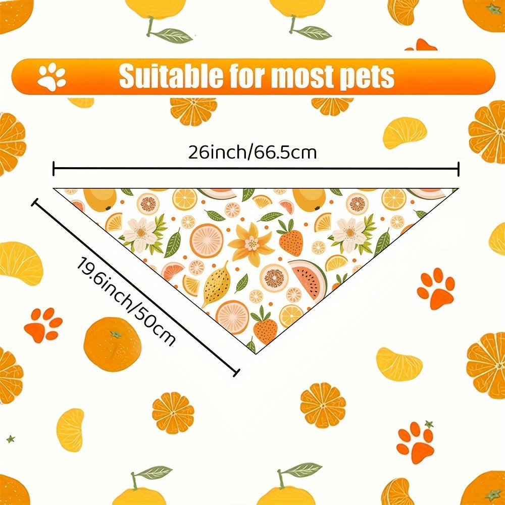 50pcs Summer Floral Pet Bandana Washable Dog Scarf Set