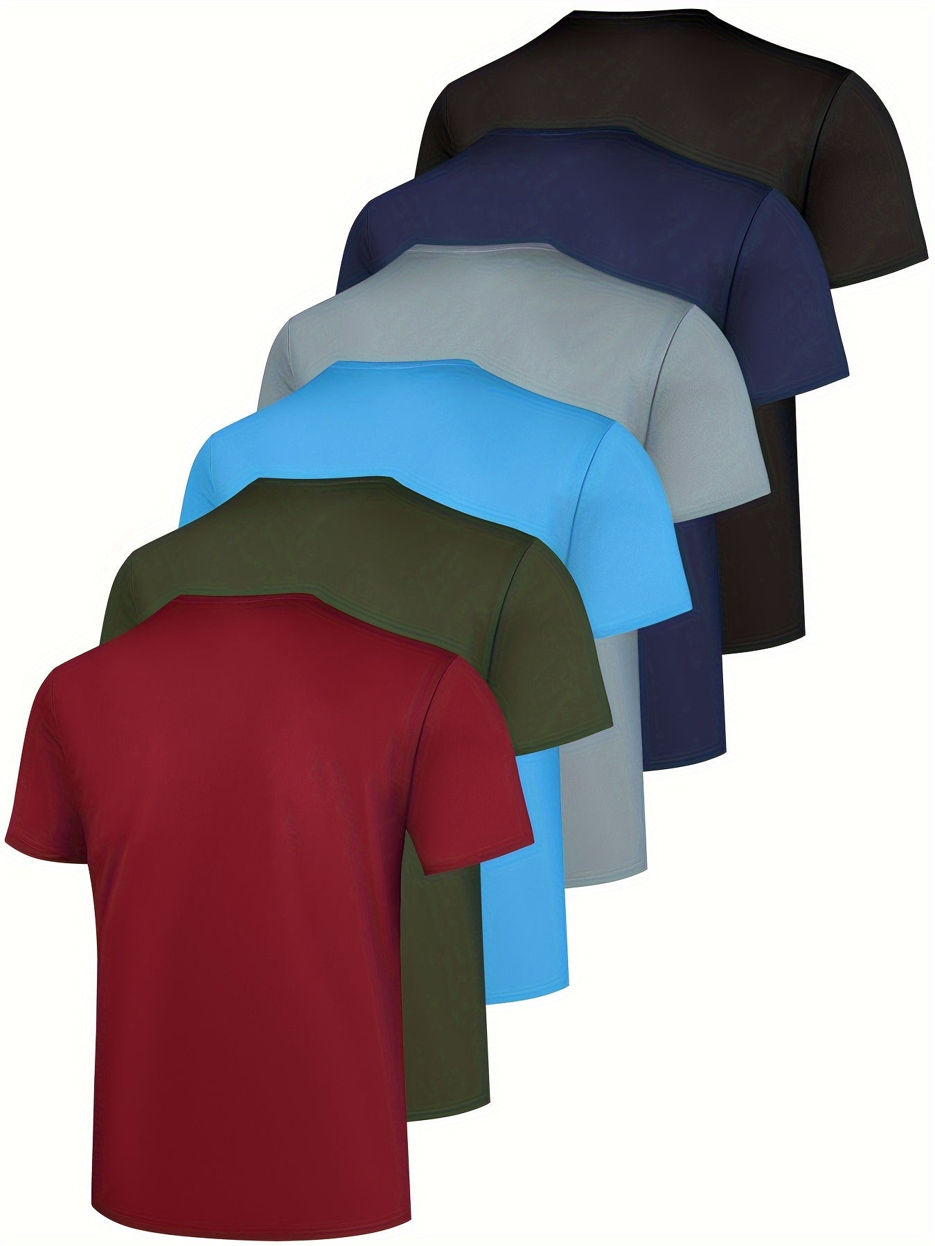 12 Pack Workout Shirts For Men Short Sleeve Athletic Active Tops Quick Dry Crew Neck T Shirt For Running