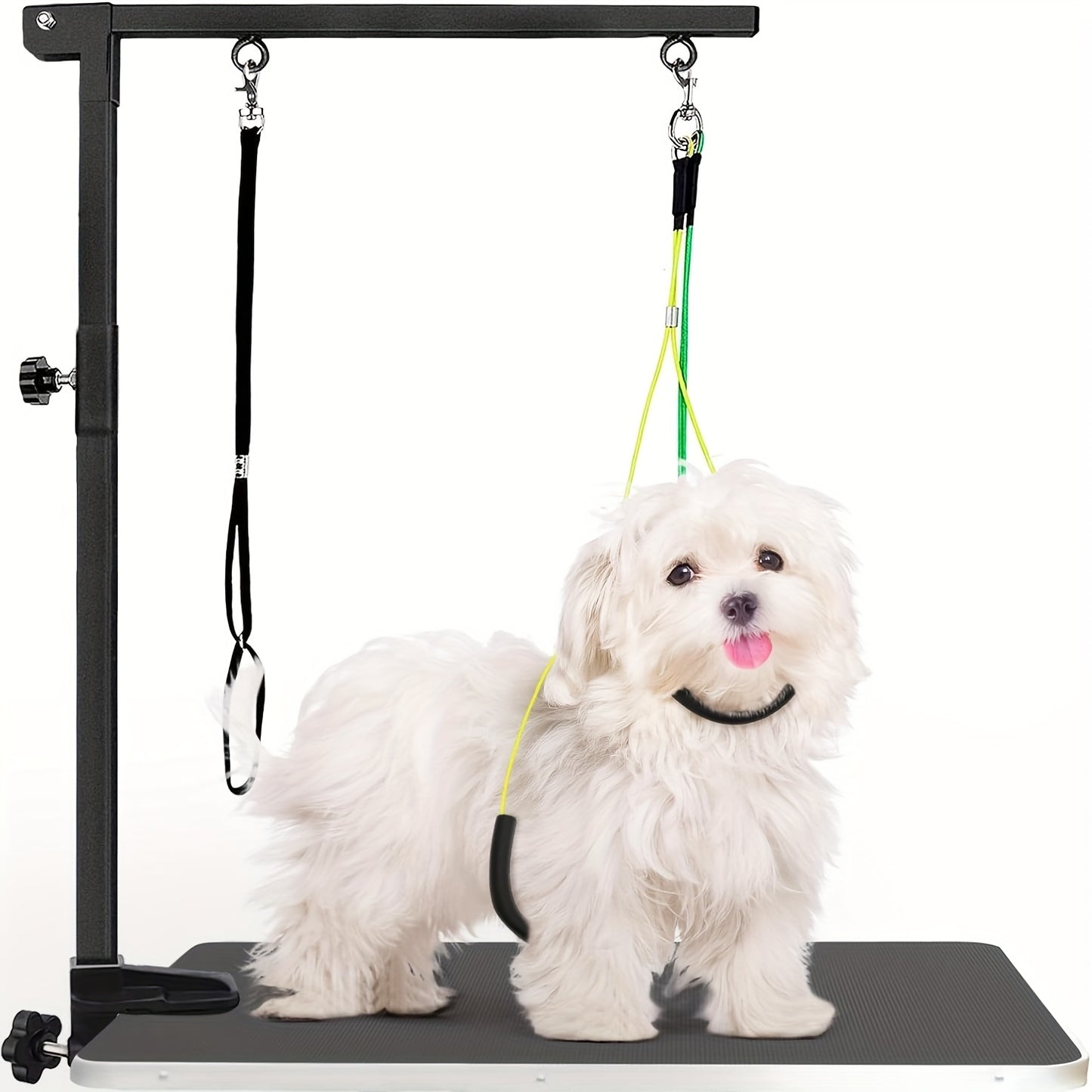 37" Dog Grooming Table Arm Dog Grooming Stand With Loop Noose Foldable Dog Grooming Harness For Small Medium Dogs