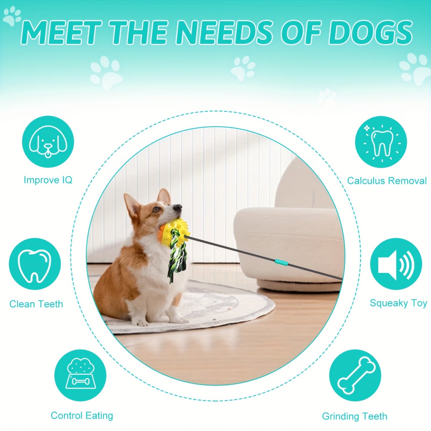 Dog Toys For Aggressive Chewers Interactive Indestructible Puzzle Stimulating Chew Toy Suction Cup Tug Of War Enrichment Rope Boredom Busy Self Play Food Teething Puppy Dispensing Squeaky Ball Dogs