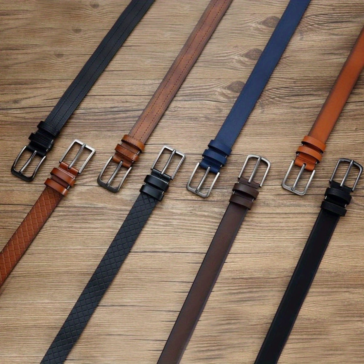 DOOPAI Men's Belt 2pcs Leather Dress Belt Casual Wear