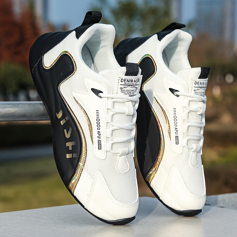 A Pair Of Men'S Sports And Leisure Shoes, Comfortable All Year Round With Mesh Lining, Fashionable Men'S Shoes For Outdoor Leisure Vacation