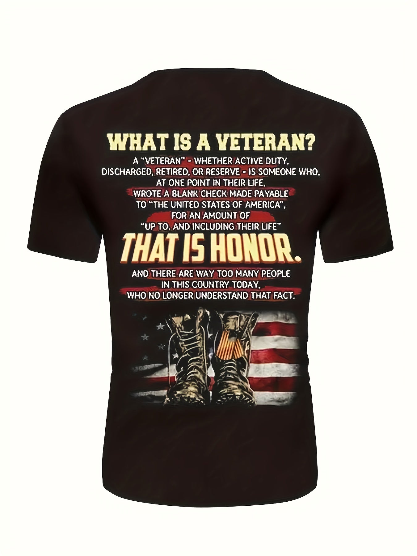 Men's Veteran Tribute Graphic T-Shirt - That Is Honor Design