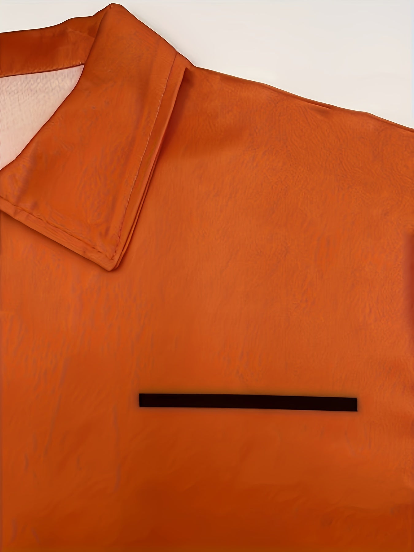 1pc Men's Casual Polyester Shirt with Zipper Detail - All-Season Knit Fabric, Regular Fit Short Sleeve