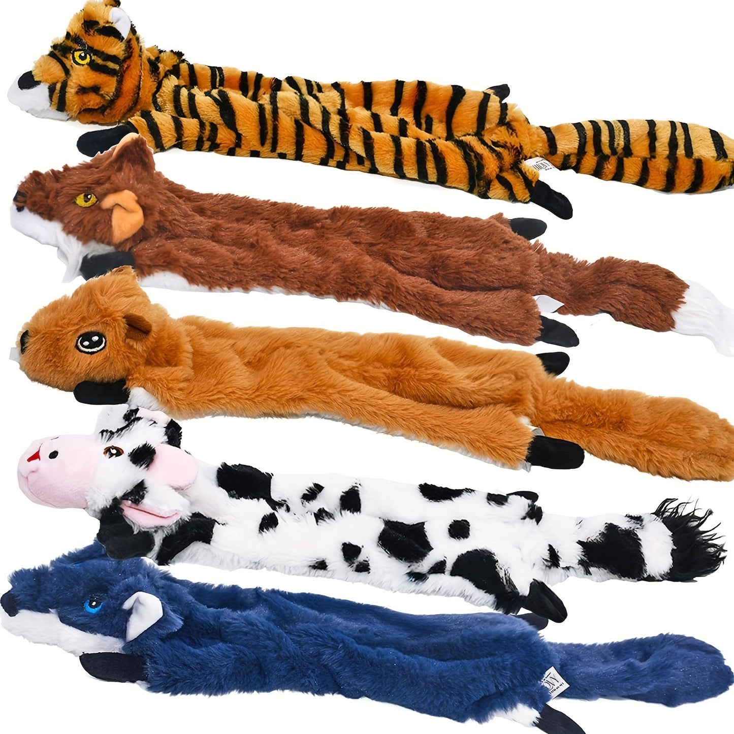 SHARLOVY Dog Squeaky Toys 1/5 Pack, Pet Toys Crinkle Dog Toy No Stuffing Animals Dog Plush Toy Dog Chew Toy for Large Dogs And Medium Dogs Squeaky Doggie Toys 1/5 PACK for LARGE DOGS Multi-colored