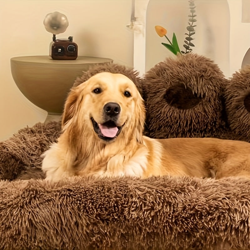 Ultra Soft Plush Pet Bed & Cozy Nest, Available In L, XL, 2XL, Non-Slip Dog & Cat Cushion, Furry Kennel, Perfect Holiday Gift Choice.