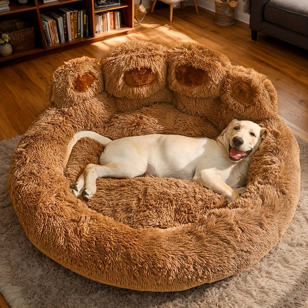 Ultra Soft Plush Pet Bed & Cozy Nest, Available In L, XL, 2XL, Non-Slip Dog & Cat Cushion, Furry Kennel, Perfect Holiday Gift Choice.