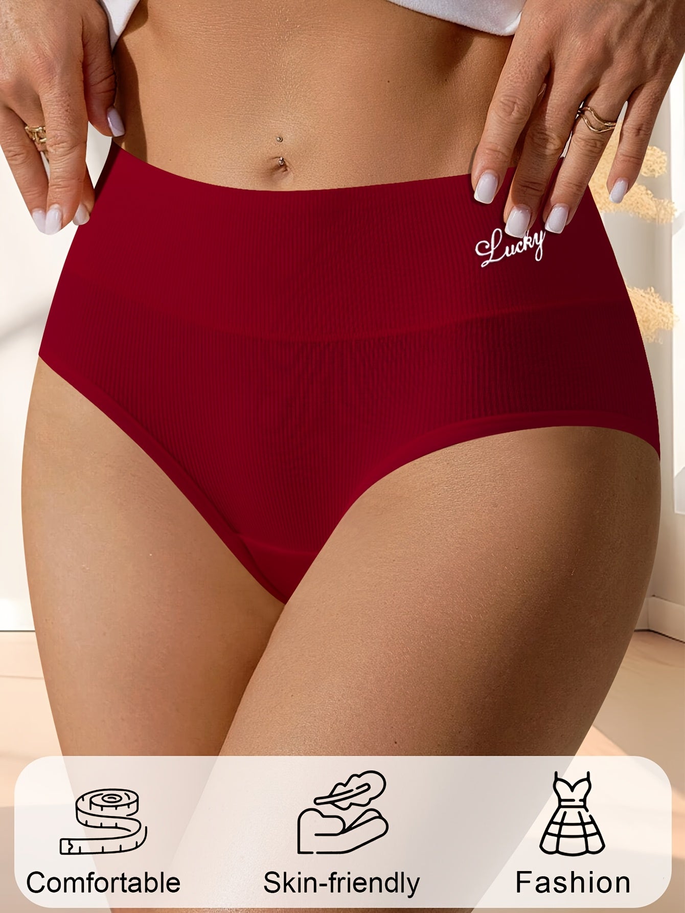 8pcs Women's High-Waist Briefs - Comfortable and Stylish Underwear