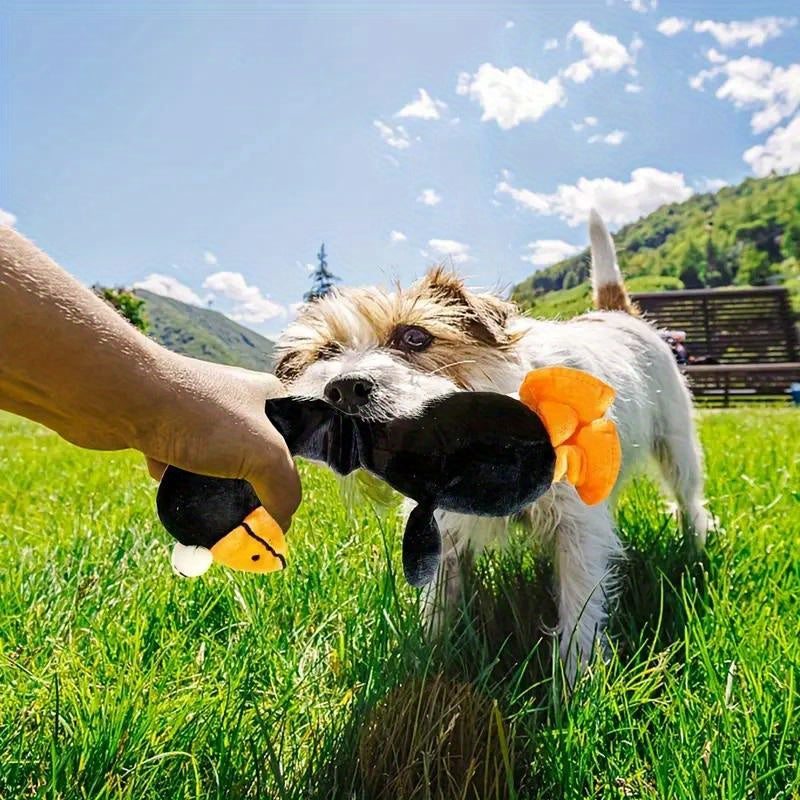 1pc Bird-Shaped Squeaky Dog Toy - Plush Chew Toy For Puppies