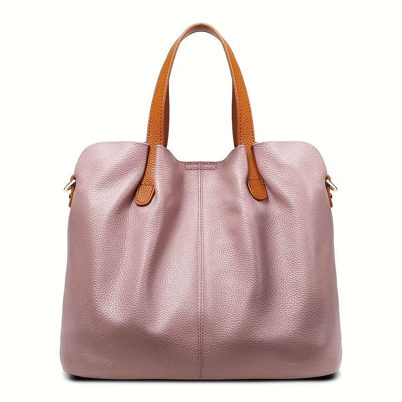 Women'S Genuine Leather Handbag - Large Capacity Crossbody