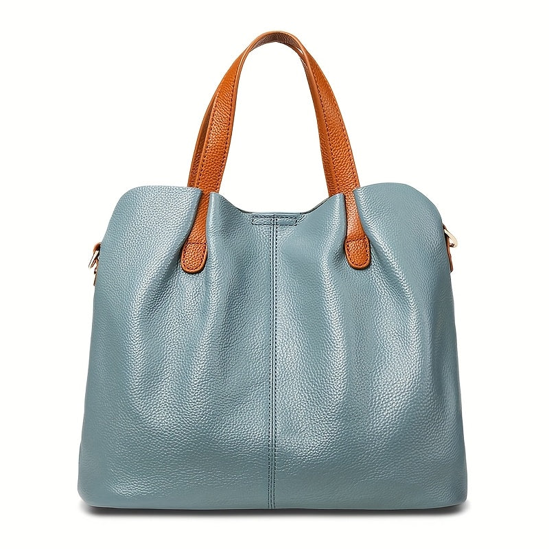 Women'S Genuine Leather Handbag - Large Capacity Crossbody