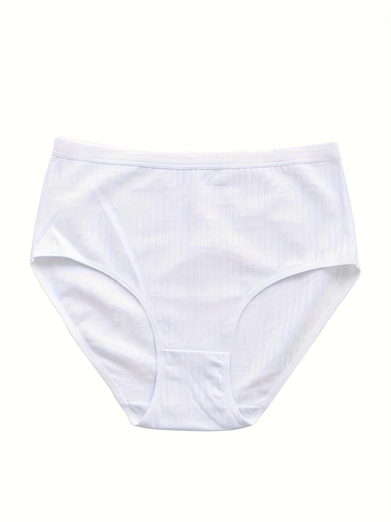 10pcs Plus Size High-Waist Bikini Panties For Women Breathable Tummy Control Underwear