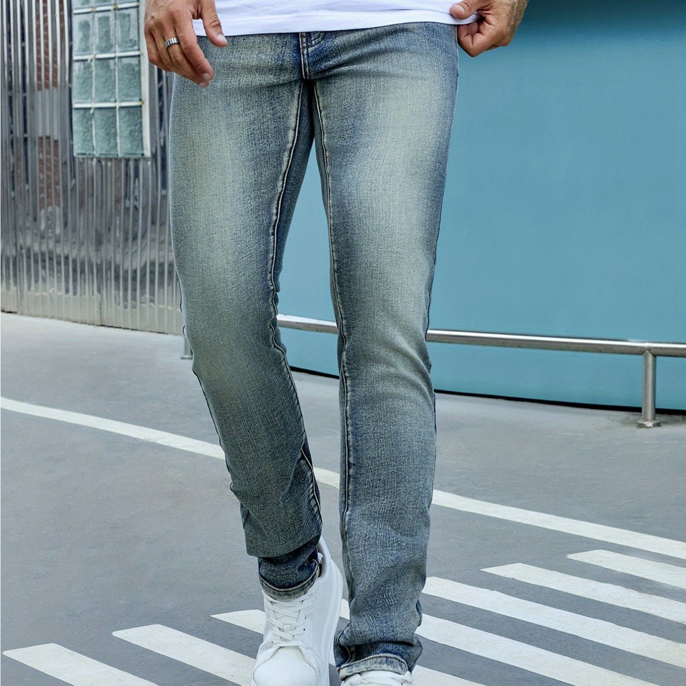Men'S Fashion Stretch Pants, Multiple Color Options, Each Color Is a Very Good Process Wash, Slim-Fit Style, Suitable for All Seasons Suitable for All Holiday Travel Carnival, Christmas Black Five Special Selection