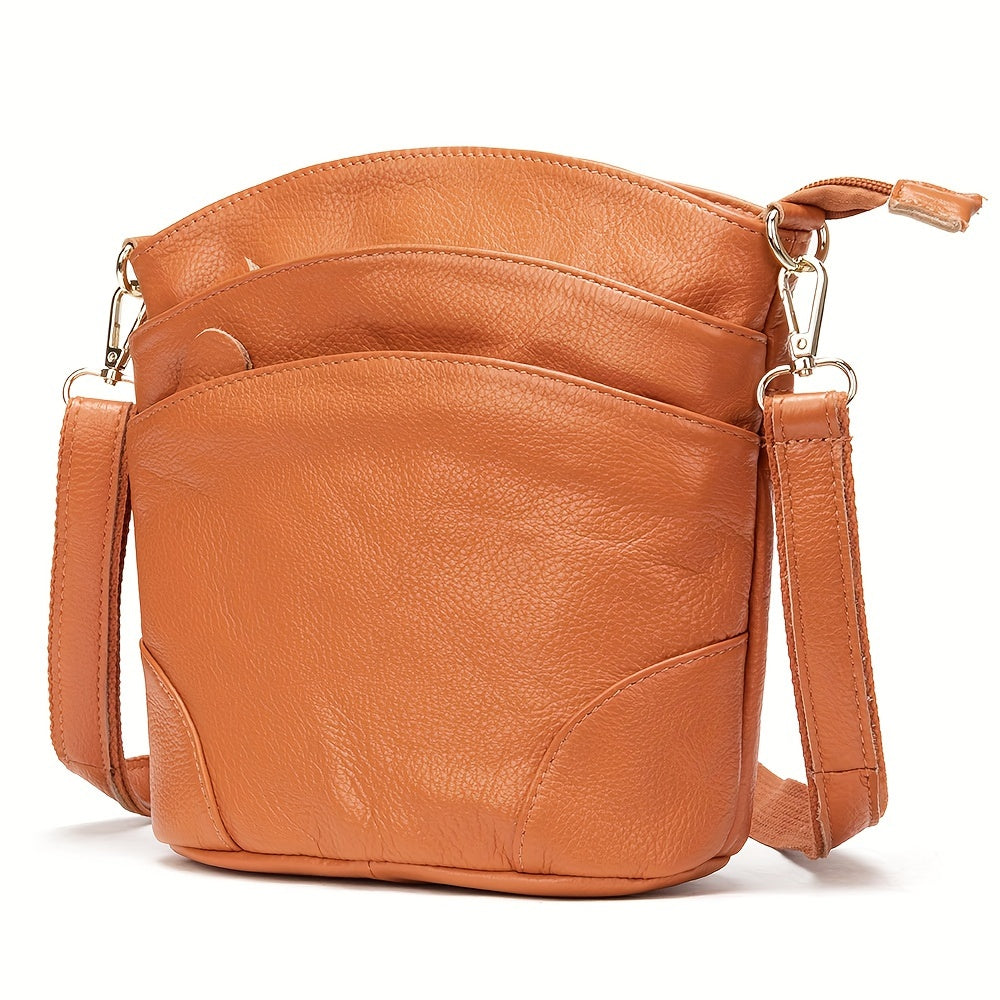 Premium Genuine Cowhide Leather Crossbody Bag for Women