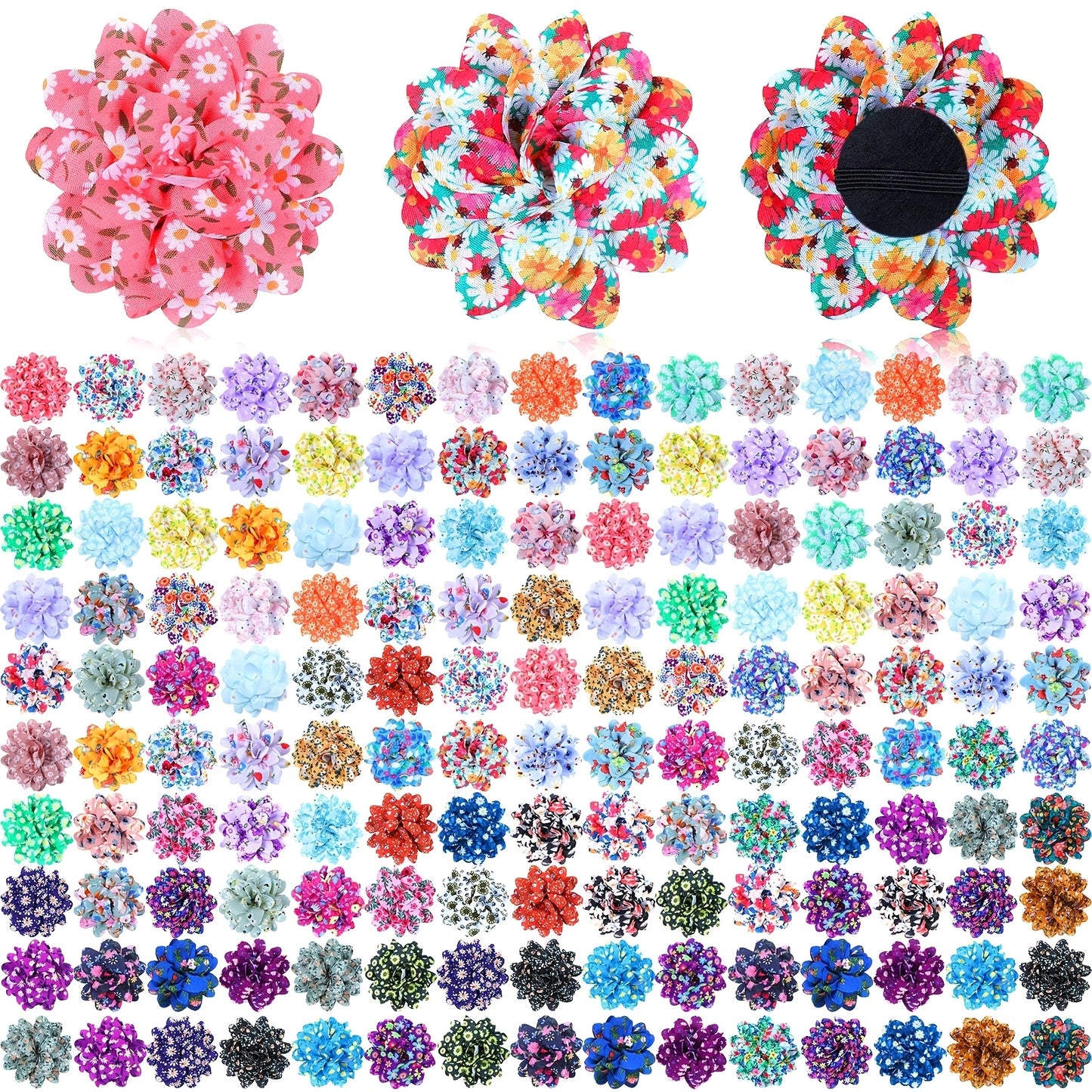 150Pcs Dog Collar Bows for Dogs Collars Spring Flower Bow Ties