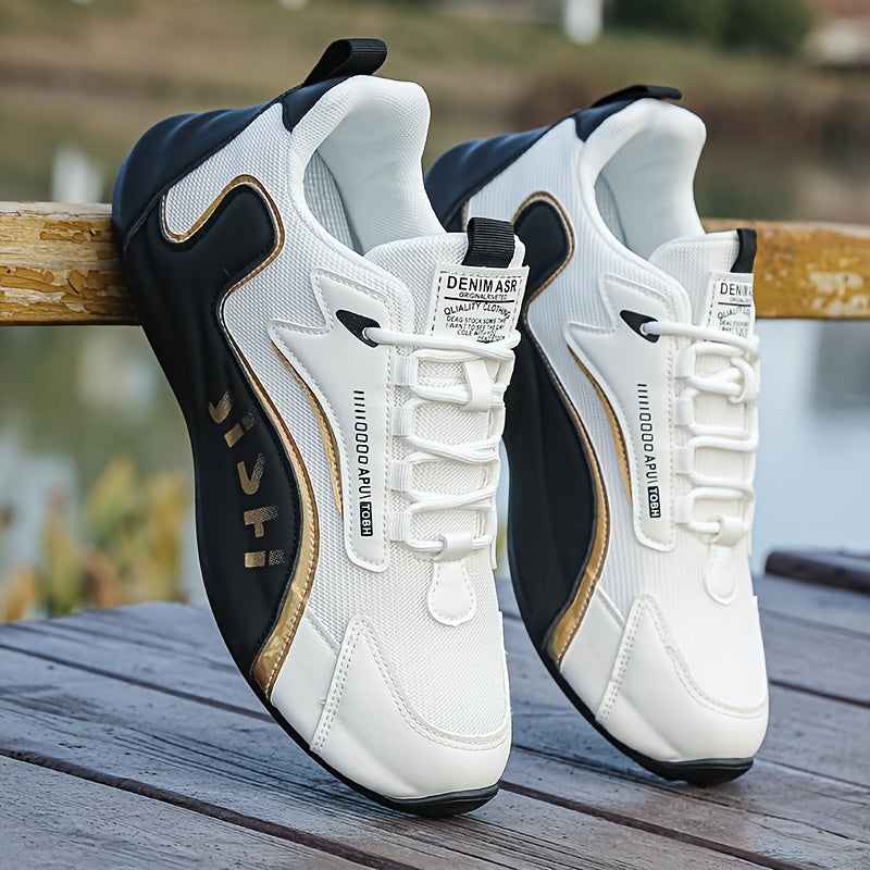 A Pair Of Men'S Sports And Leisure Shoes, Comfortable All Year Round With Mesh Lining, Fashionable Men'S Shoes For Outdoor Leisure Vacation