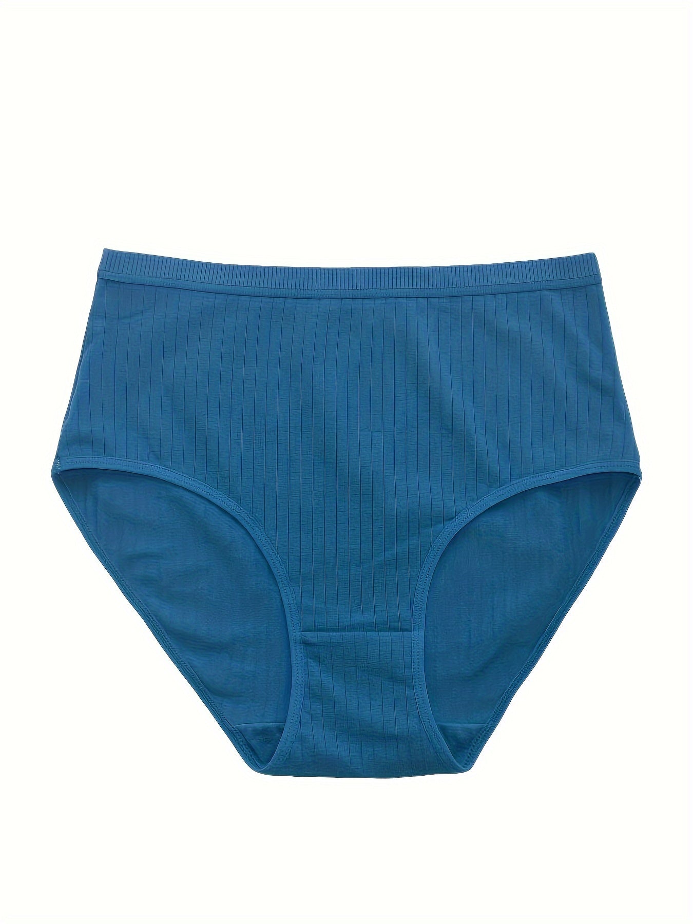 10pcs Plus Size High-Waist Bikini Panties For Women Breathable Tummy Control Underwear