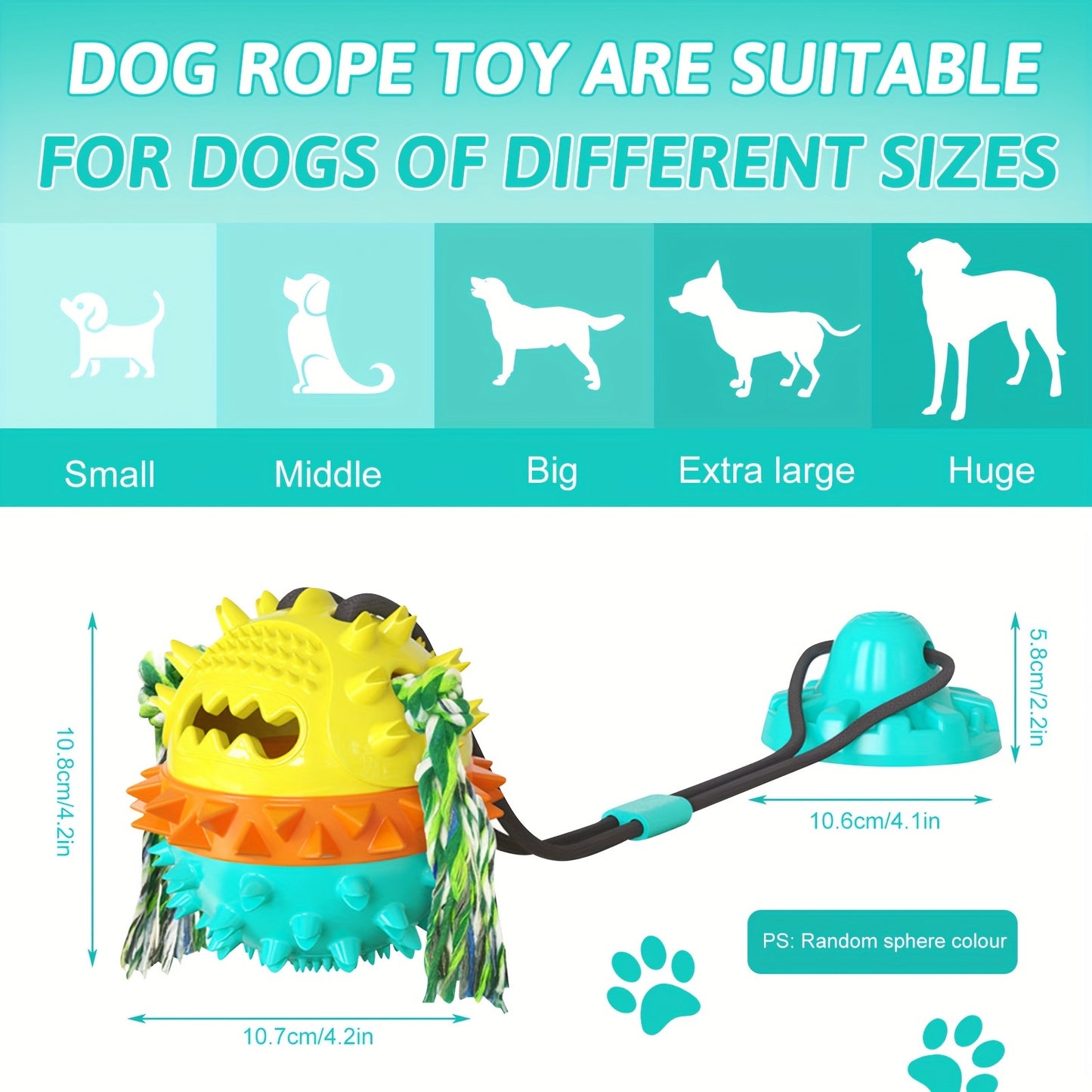 Dog Toys For Aggressive Chewers Interactive Indestructible Puzzle Stimulating Chew Toy Suction Cup Tug Of War Enrichment Rope Boredom Busy Self Play Food Teething Puppy Dispensing Squeaky Ball Dogs