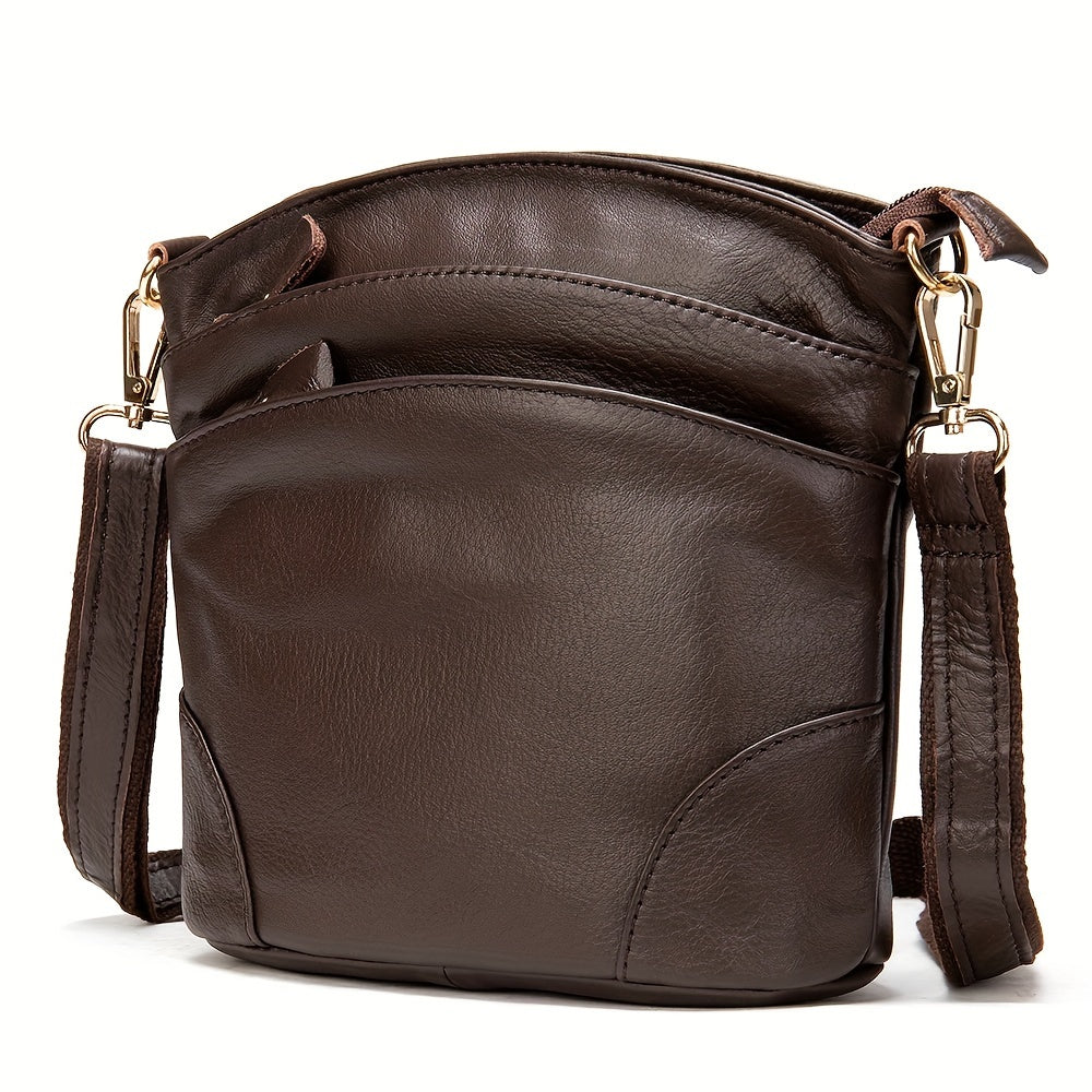 Premium Genuine Cowhide Leather Crossbody Bag for Women