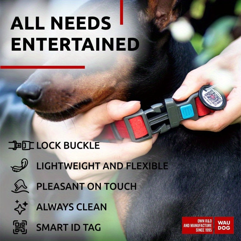 Waterproof Dog Collar 9 14 in Neck Adjustable Red Collars