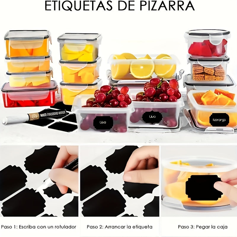 24-Piece Food Storage Container Set With Easy-Snap Lids (12 Lids + 12 Containers) - Airtight Plastic Containers Gift For Pantry And Kitchen Organization - BPA Free, Comes With Free Labels And Markers, Local Warehouse Delivery