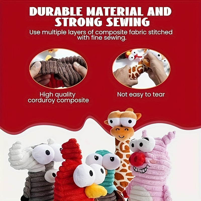 Durable Dog Toys 5pcs Nocciola Squeaky Plush Toys