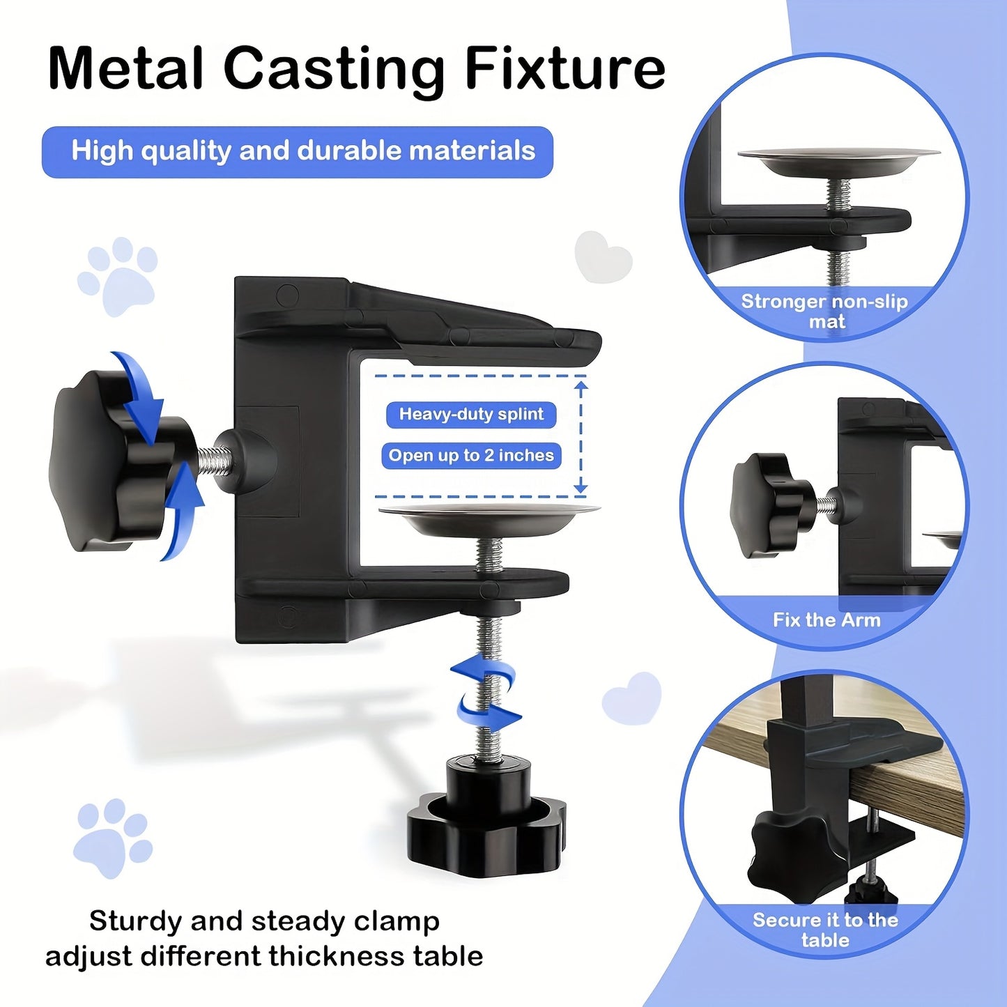 37" Dog Grooming Table Arm Dog Grooming Stand With Loop Noose Foldable Dog Grooming Harness For Small Medium Dogs
