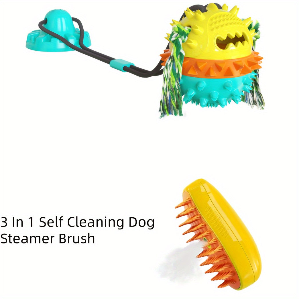 Dog Toys For Aggressive Chewers Interactive Indestructible Puzzle Stimulating Chew Toy Suction Cup Tug Of War Enrichment Rope Boredom Busy Self Play Food Teething Puppy Dispensing Squeaky Ball Dogs