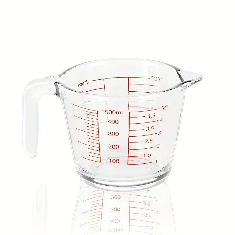 1/3pcs Glass Measuring Cup Set, Includes 1-Cup, And 2-Cup Tempered Glass Liquid Measuring Cups, Dishwasher, Freezer, Microwave, And Preheated Oven Safe, Essential Kitchen Tools