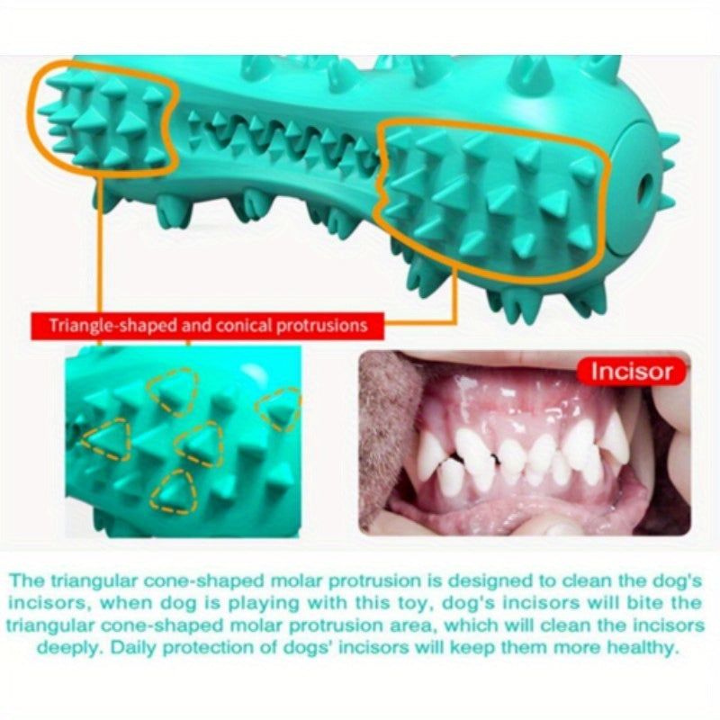 Dental Chew Toy for Small to Medium Dogs | Teeth Cleaning & Anxiety Relief | Durable Rubber Molar Stick with Serrated Texture | Enhances Play & Oral Health | Blue, 7.09x3.07inch | Promotes Dental Health and Reduces Anxiety, D