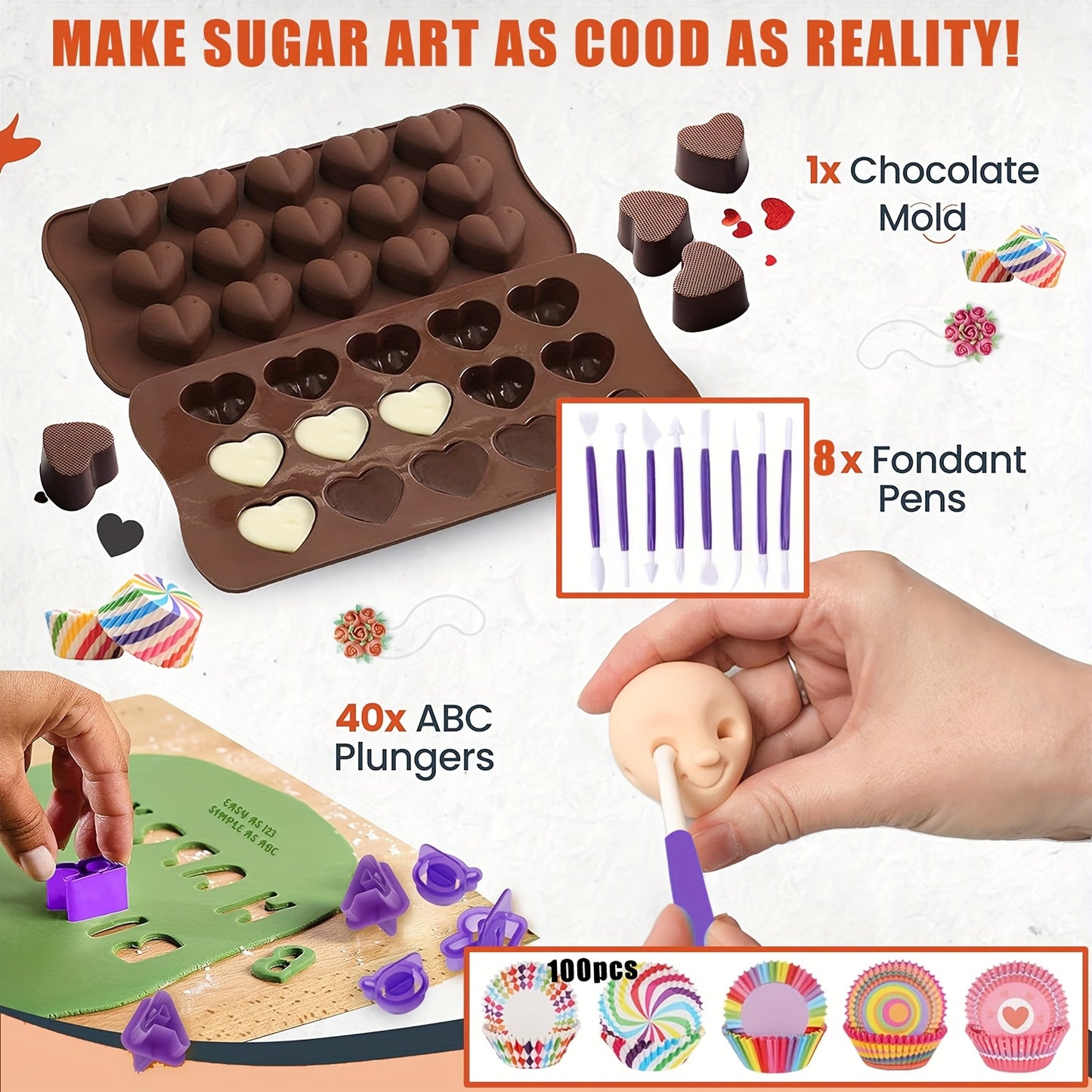 540pcs Cake Decorating Kit Baking Supplies with 4 Springform Pans Set Cake Decorating Supplies Rotating Turntable, Decorating Tools, Cake Baking Supplies Set for Beginners