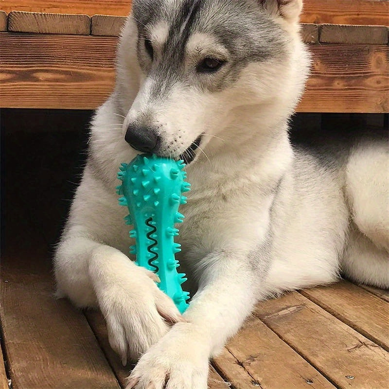Dental Chew Toy for Small to Medium Dogs | Teeth Cleaning & Anxiety Relief | Durable Rubber Molar Stick with Serrated Texture | Enhances Play & Oral Health | Blue, 7.09x3.07inch | Promotes Dental Health and Reduces Anxiety, D
