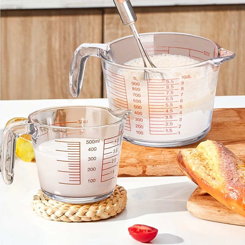 1/3pcs Glass Measuring Cup Set, Includes 1-Cup, And 2-Cup Tempered Glass Liquid Measuring Cups, Dishwasher, Freezer, Microwave, And Preheated Oven Safe, Essential Kitchen Tools