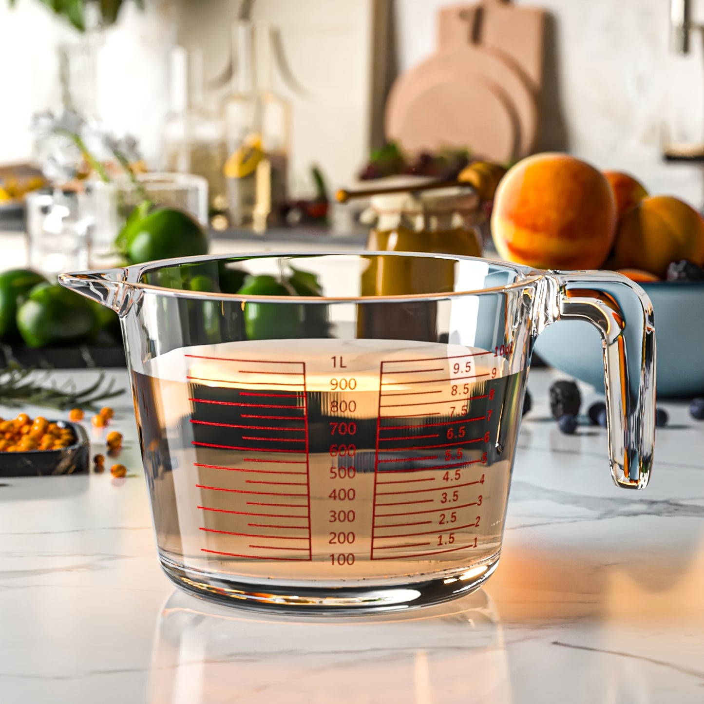 1/3pcs Glass Measuring Cup Set, Includes 1-Cup, And 2-Cup Tempered Glass Liquid Measuring Cups, Dishwasher, Freezer, Microwave, And Preheated Oven Safe, Essential Kitchen Tools