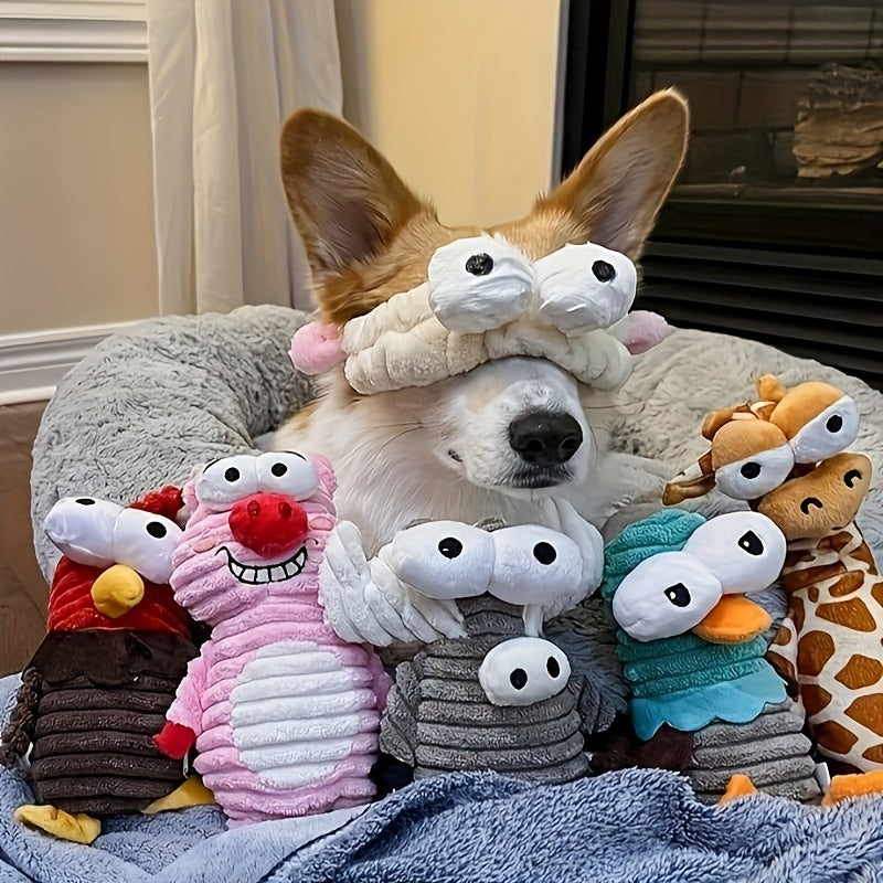 Durable Dog Toys 5pcs Nocciola Squeaky Plush Toys
