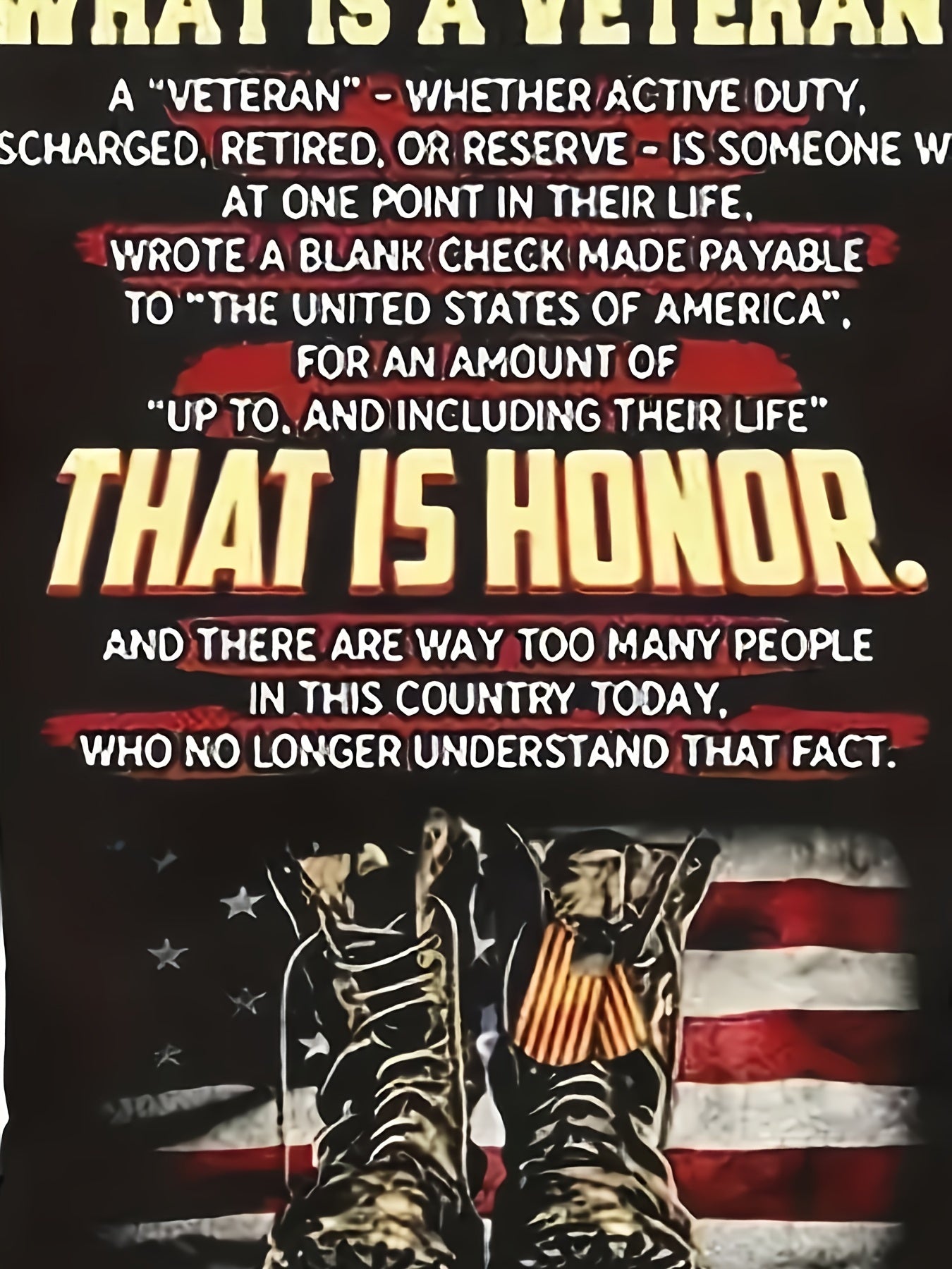 Men's Veteran Tribute Graphic T-Shirt - That Is Honor Design