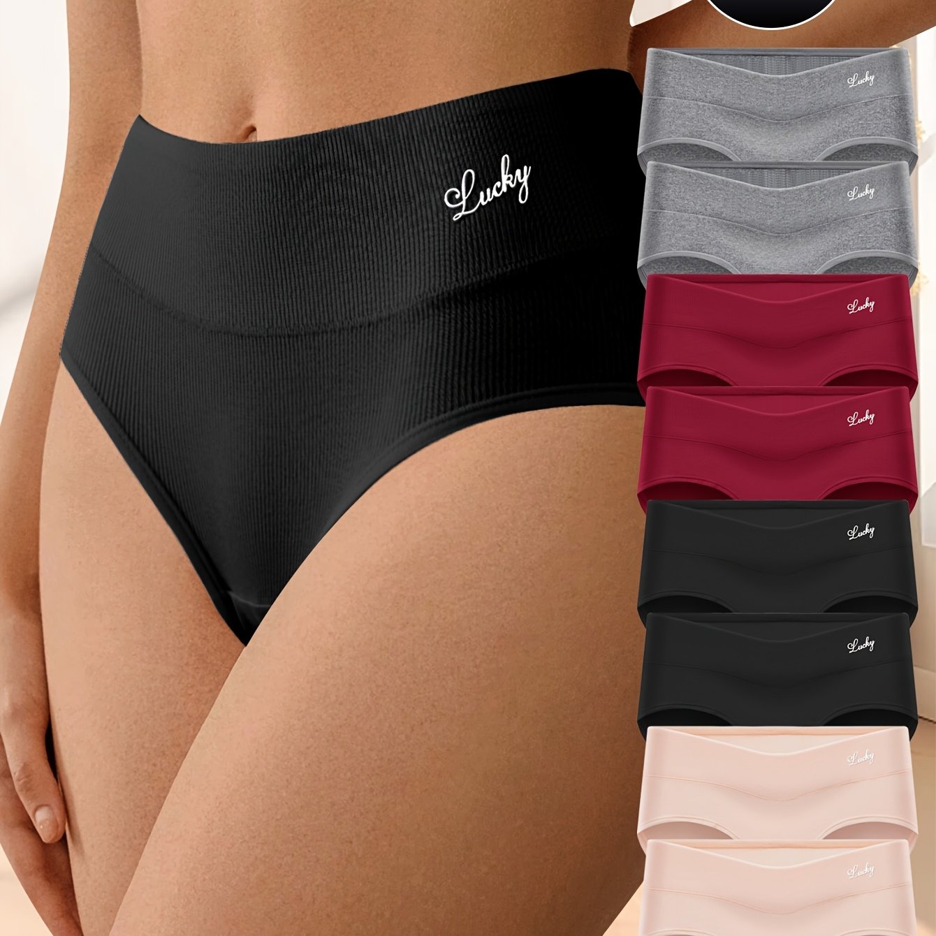 8pcs Women's High-Waist Briefs - Comfortable and Stylish Underwear