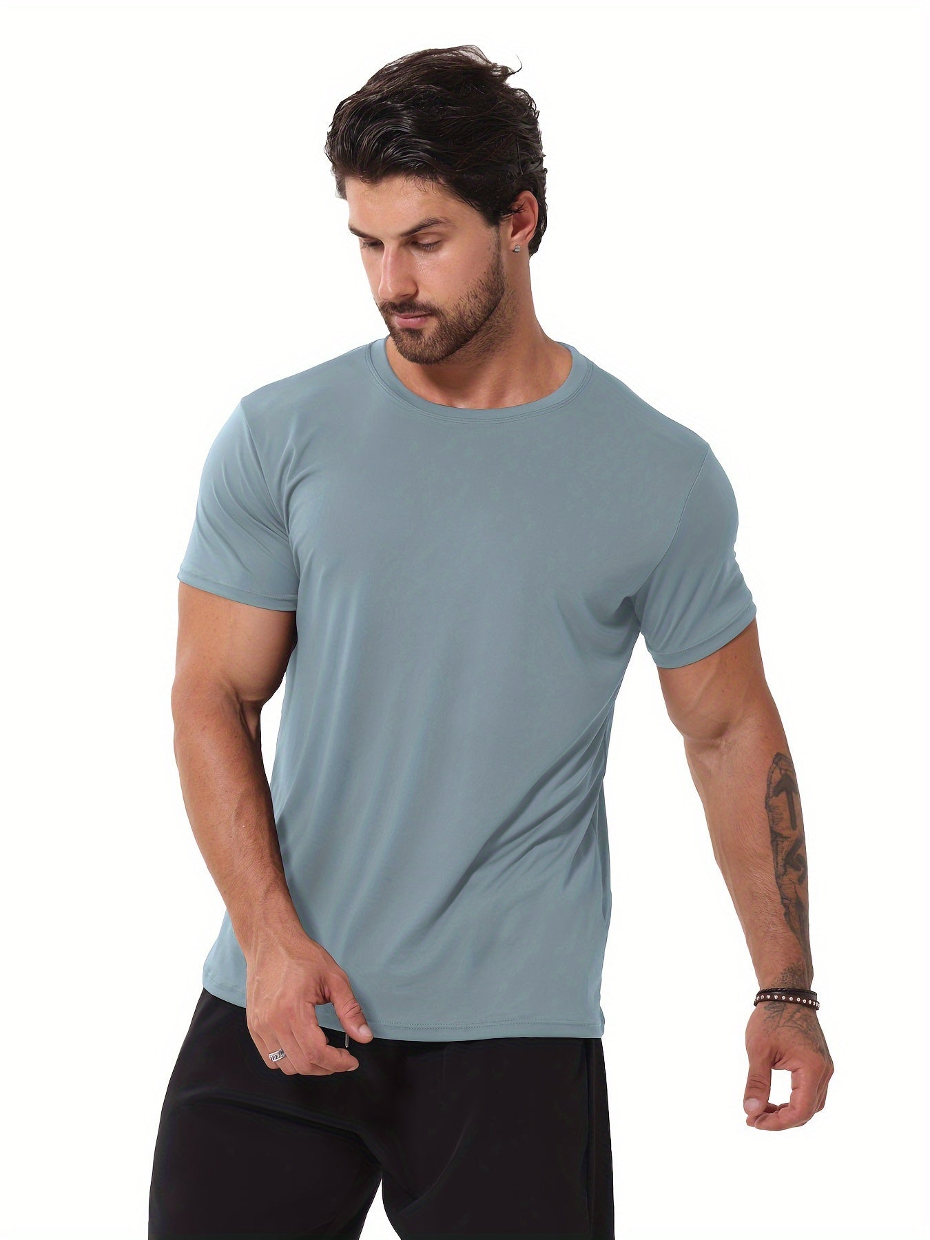 12 Pack Workout Shirts For Men Short Sleeve Athletic Active Tops Quick Dry Crew Neck T Shirt For Running