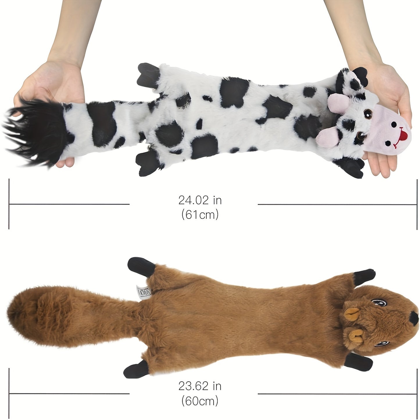 SHARLOVY Dog Squeaky Toys 1/5 Pack, Pet Toys Crinkle Dog Toy No Stuffing Animals Dog Plush Toy Dog Chew Toy for Large Dogs And Medium Dogs Squeaky Doggie Toys 1/5 PACK for LARGE DOGS Multi-colored