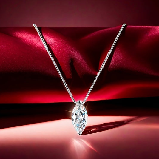 A Unisex S925 Silver Necklace With 1 Carat Moissanite, Suitable For Daily Wear, As A Wedding Or Engagement Gift, Or As A Gift For Family, Friends, Or Couples On Holidays Like Halloween, Christmas, Or Black Friday.