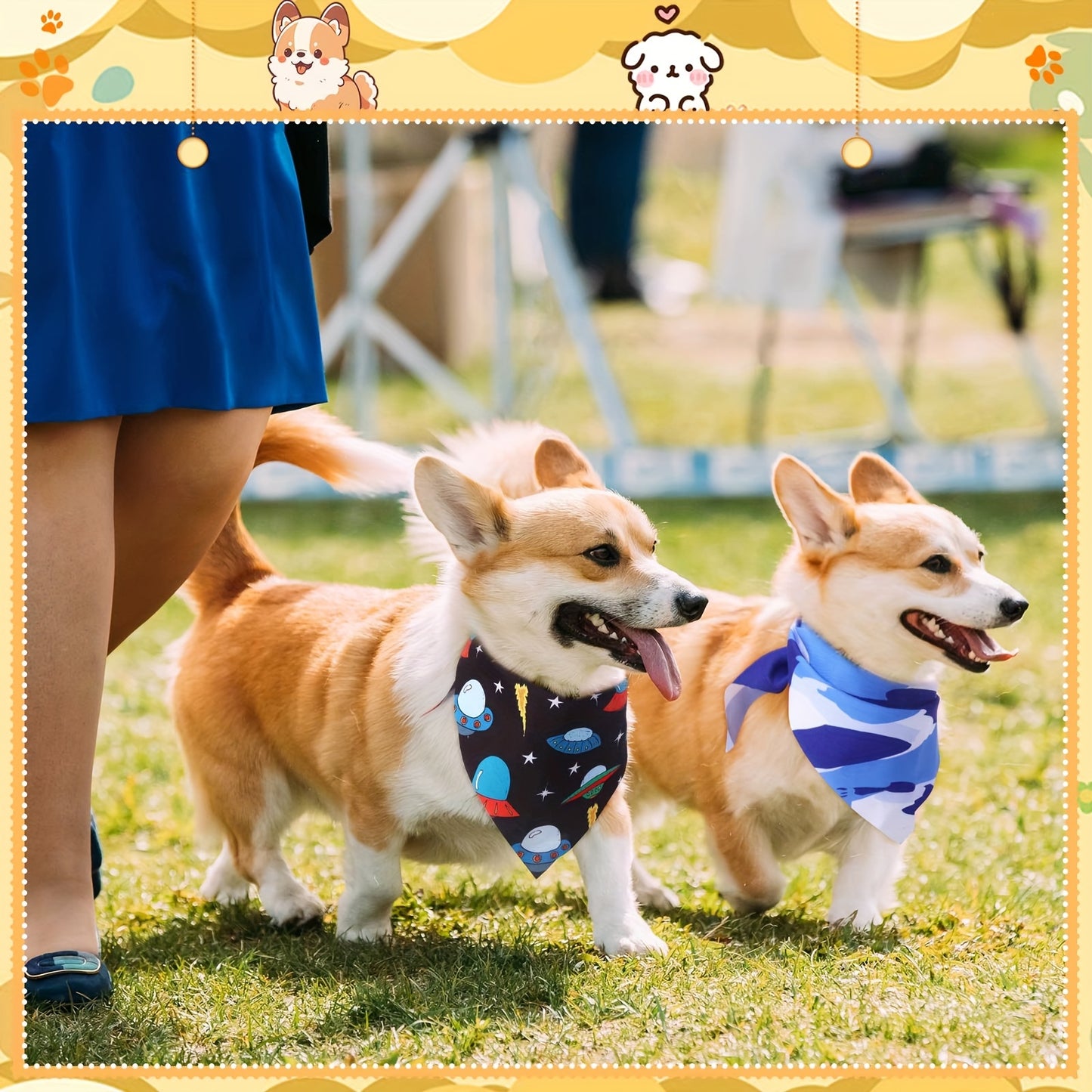 100pcs Spring Dog Bandanas Washable Triangle Scarves For Dogs