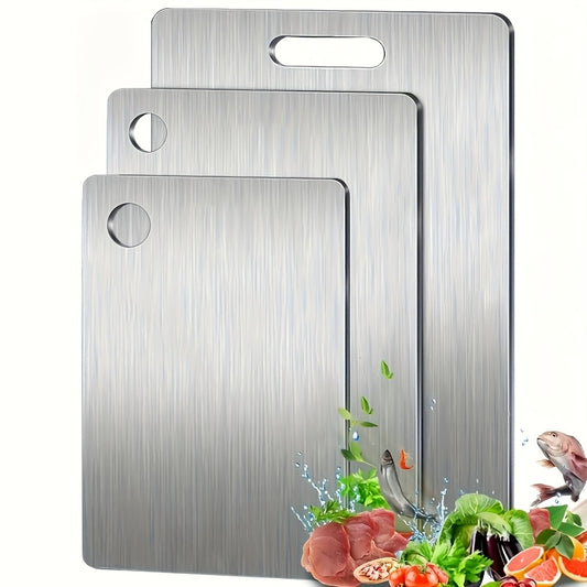 3pcs High Quality Stainless Steel Cutting Board Set - Durable, Easy To Clean, Rust Resistant, BPA-free For Food Safety