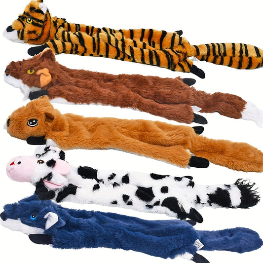SHARLOVY Dog Squeaky Toys 1/5 Pack, Pet Toys Crinkle Dog Toy No Stuffing Animals Dog Plush Toy Dog Chew Toy for Large Dogs And Medium Dogs Squeaky Doggie Toys 1/5 PACK for LARGE DOGS Multi-colored