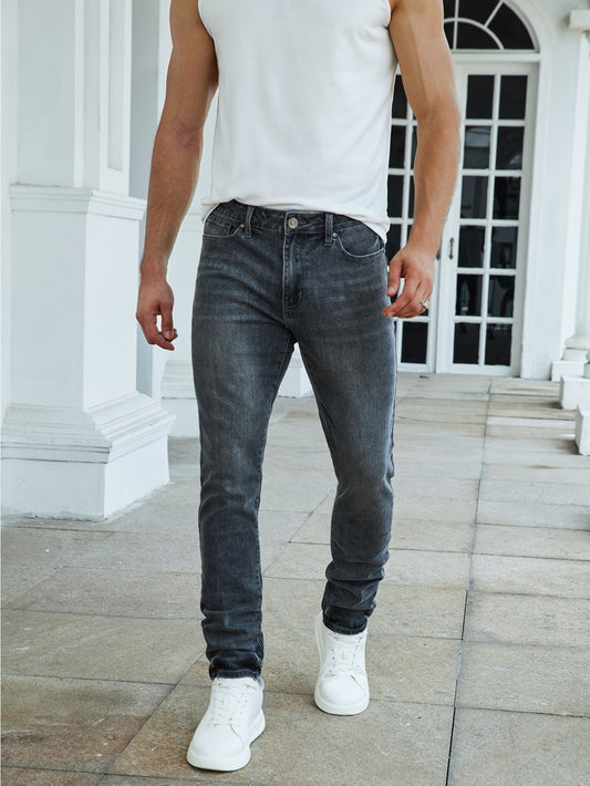 Men's Slim-Fit Stretch Denim Jeans - Versatile All-Season Fashion Pants in Multiple Colors, Comfortable & Stylish for Casual Wear, Travel, and Holidays, Holiday Fashion Pants | Trendy Casualwear | Elastic Flexibility